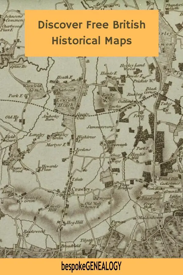Discover free British Historical maps. Bespoke Genealogy