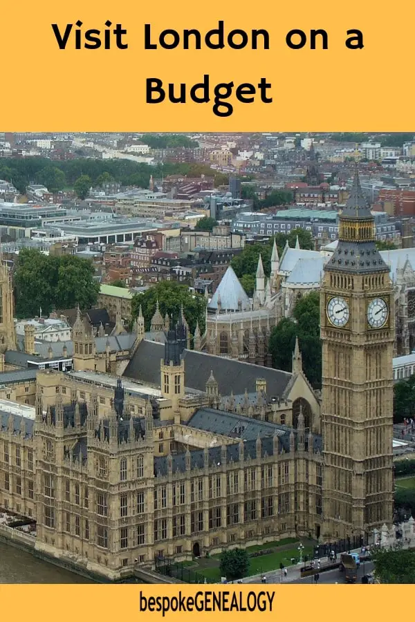 Visit London on a Budget. Bespoke Genealogy