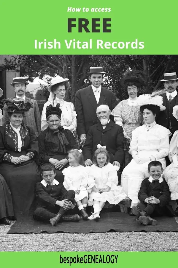 How to access free Irish Vital Records. Bespoke Genealogy