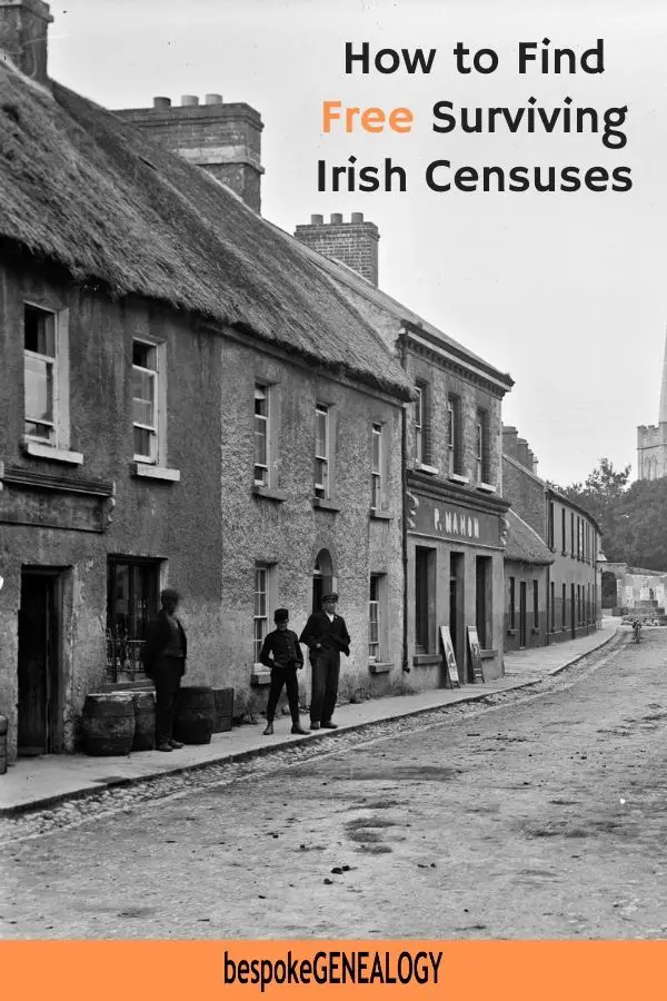 How to find free surviving Irish censuses. Bespoke Genealogy