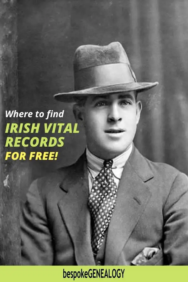 Where to find Irish vital records for free. Bespoke Genealogy