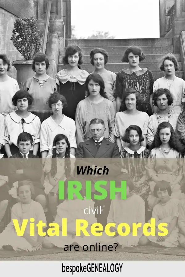 Which Irish civil vital records are online. Bespoke Genealogy