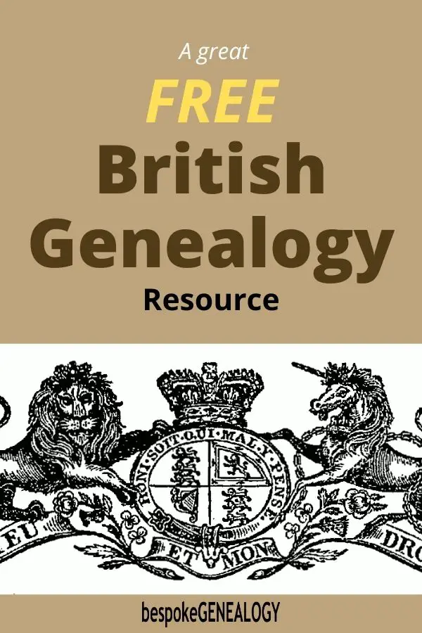 A great free British genealogy resource. Bespoke Genealogy