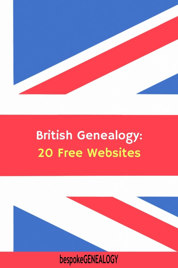 British genealogy 20 free websites. Bespoke Genealogy
