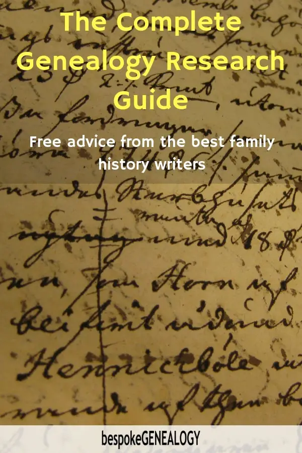 The Complete Genealogy research Guide. Bespoke Genealogy