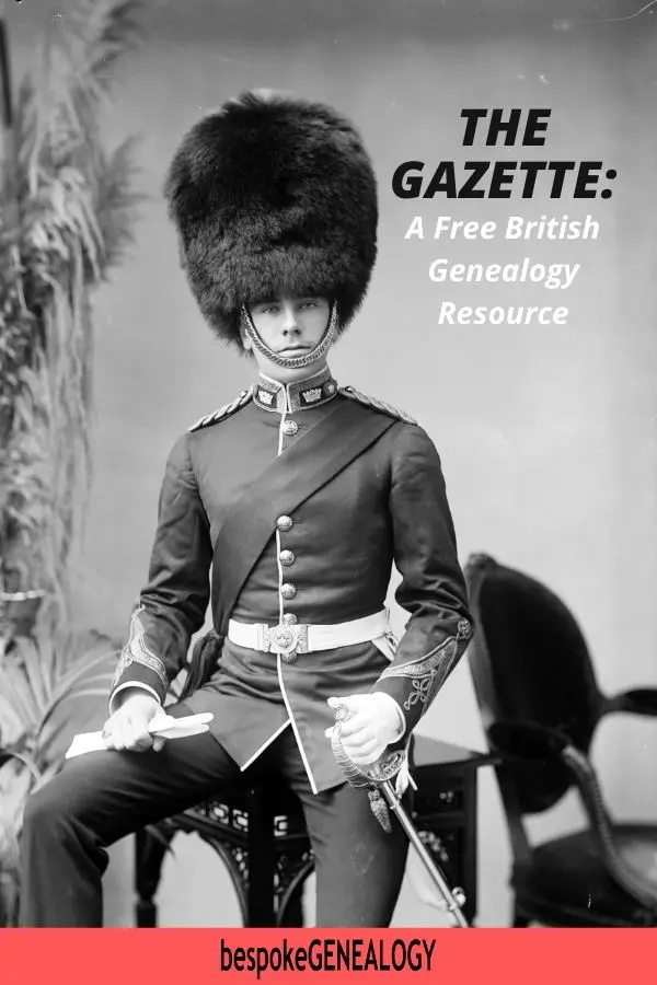 The Gazette: A free British Genealogy Resource. Bespoke Genealogy