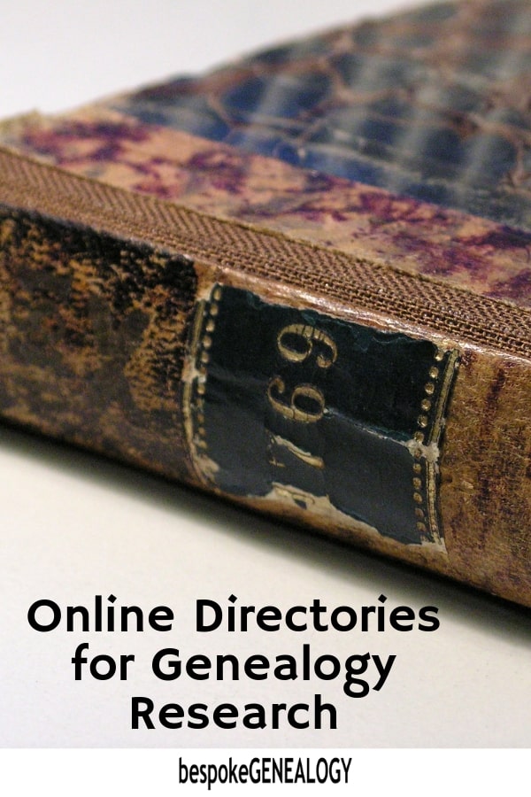 Online Directories for Genealogy Research. Bespoke Genealogy