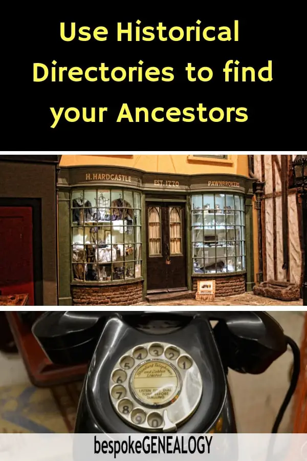 Use historical directories to find your ancestors. Bespoke Genealogy