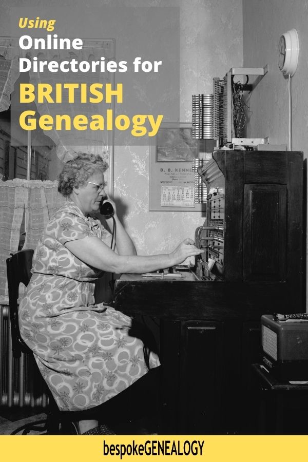 Using online directories for British genealogy. Bespoke Genealogy
