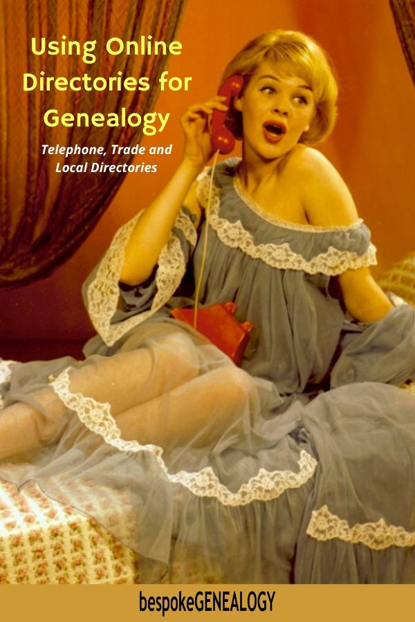 Using online directories for genealogy. Bespoke Genealogy