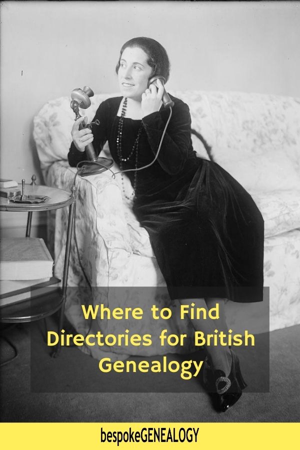 Where to Find Directories for British Genealogy. Bespoke Genealogy