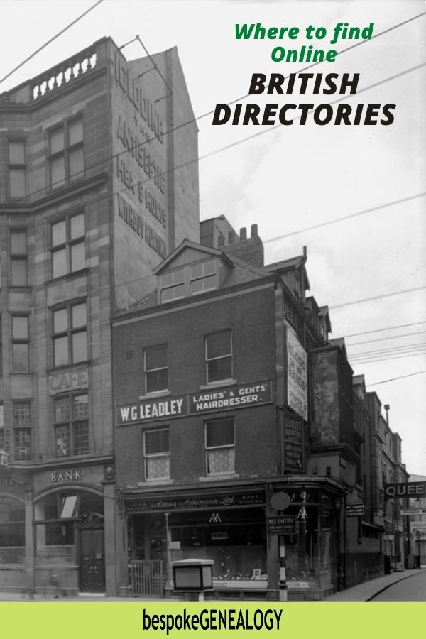 Where to find online British Directories. Bespoke Genealogy