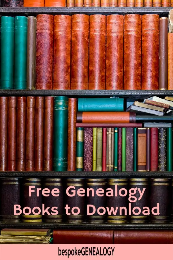 Free Genealogy Books to Download. Bespoke Genealogy