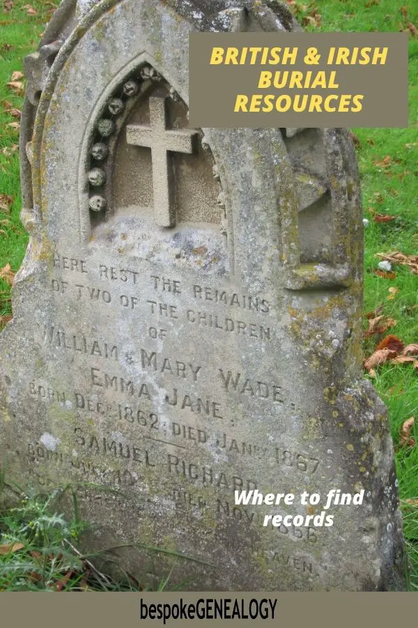 British and Irish burial resources. Bespoke Genealogy