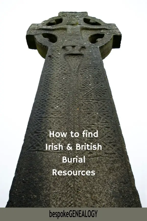 How to find Irish and British Burial resources. Bespoke Genealogy