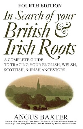 In Search of your British and Irish Roots by Angus Baxter book cover