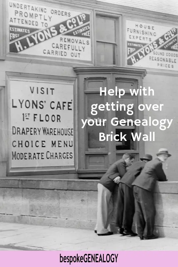 Help with getting over your genealogy brick wall. Bespoke Genealogy