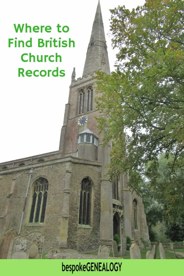 Where to find British Church Records. Bespoke Genealogy