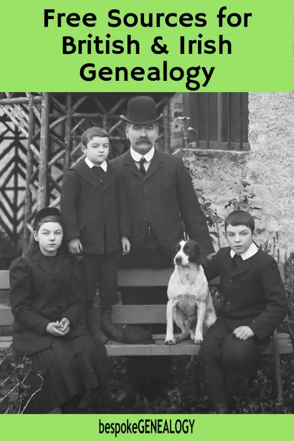 Free Sources for British and Irish Genealogy. Bespoke Genealogy