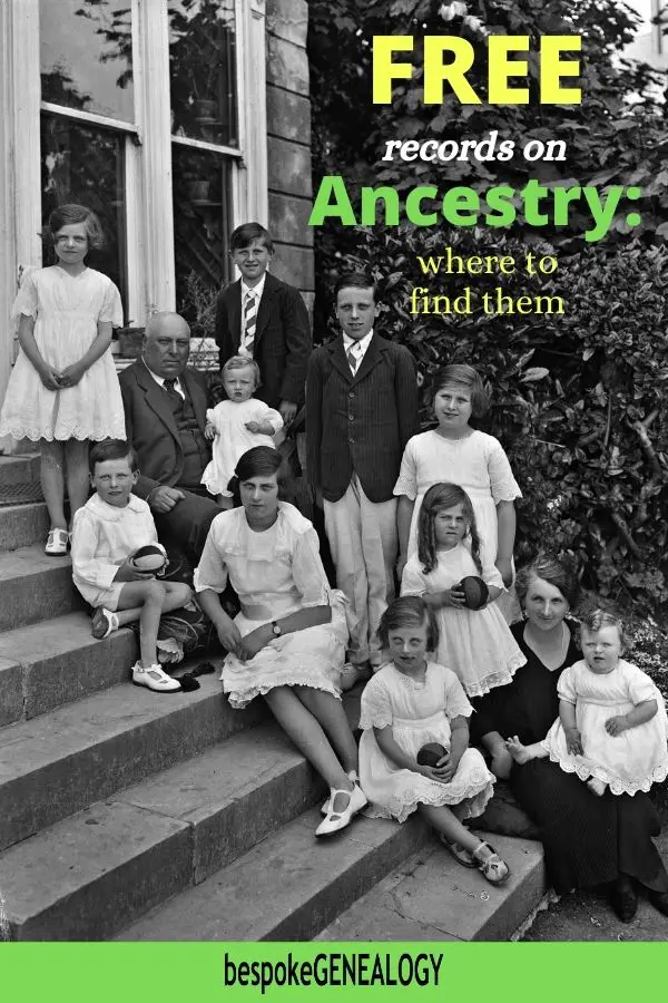 Free records on Ancestry where to find them. Bespoke Genealogy