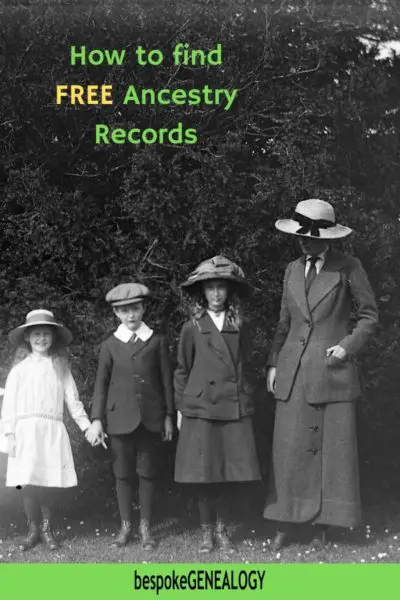 How To Find Free Records On Ancestry - Bespoke Genealogy