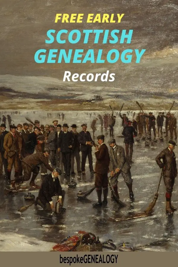 Free early Scottish genealogy records. Bespoke Genealogy