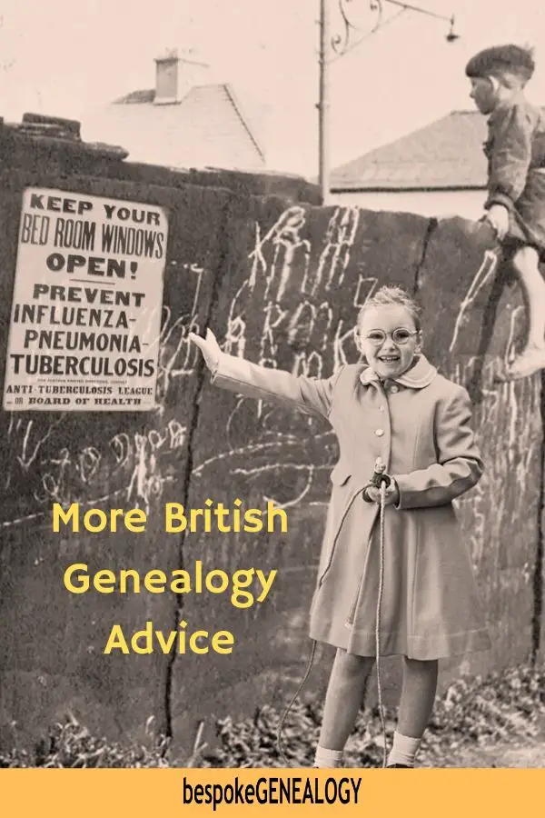 More British genealogy advice. Bespoke Genealogy
