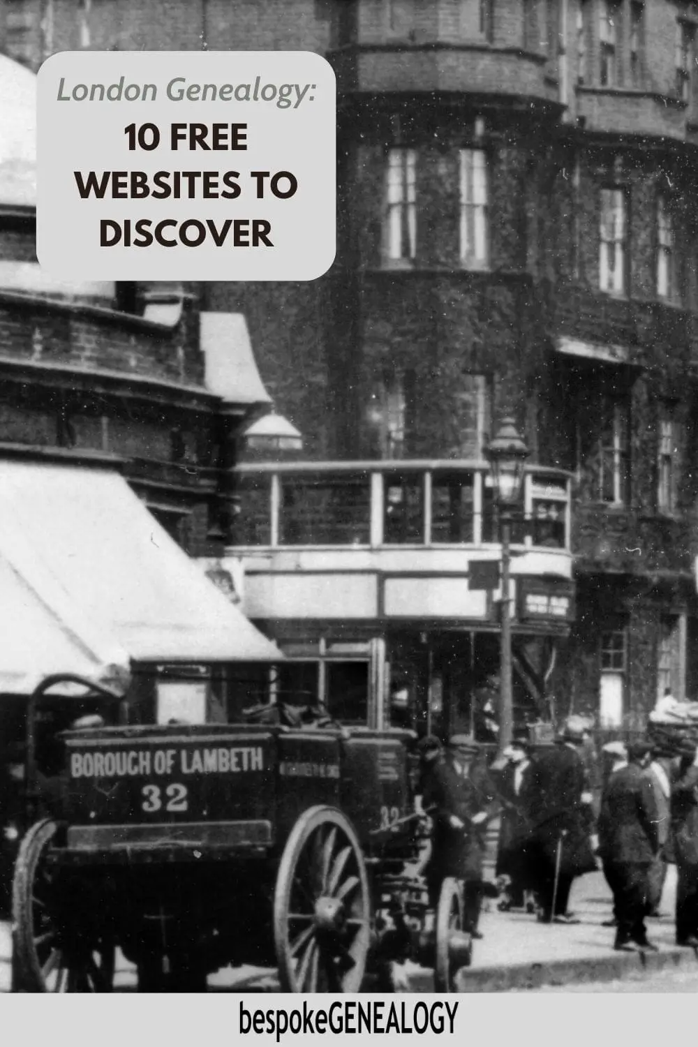 London genealogy: 10 free websites to discover. Edwardian photo of a street scene in the Borough of Lambeth, London.