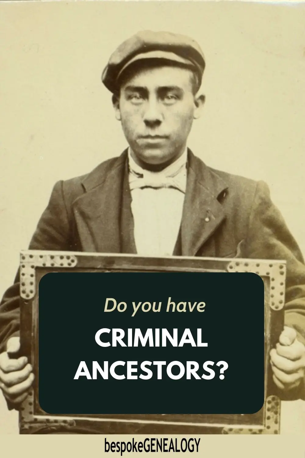 Do you have criminal ancestors? Photo from 1904 of an arrested criminal in North Shields, England.