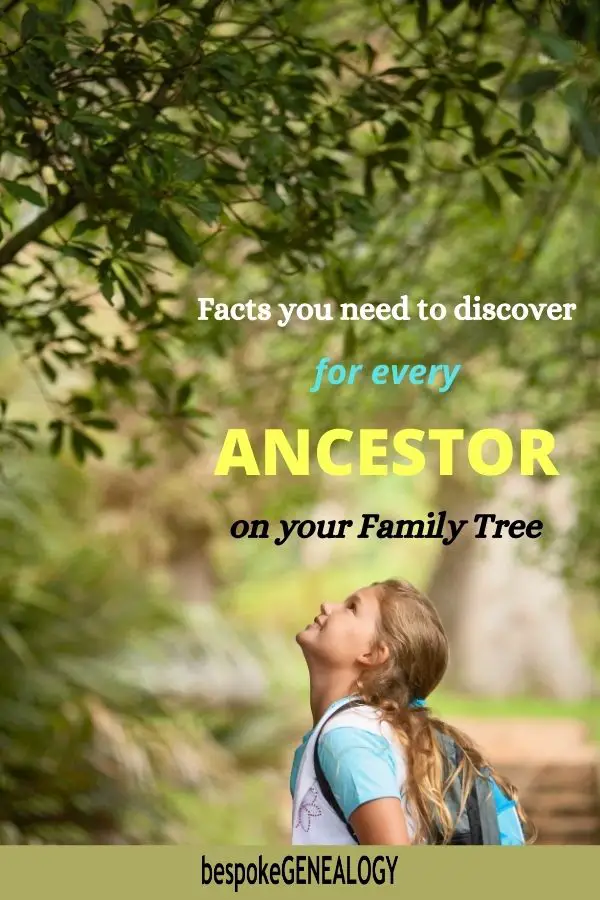 Facts you need to discover for every ancestor. Bespoke Genealogy