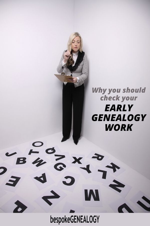 Why you should check your early genealogy work. Bespoke Genealogy