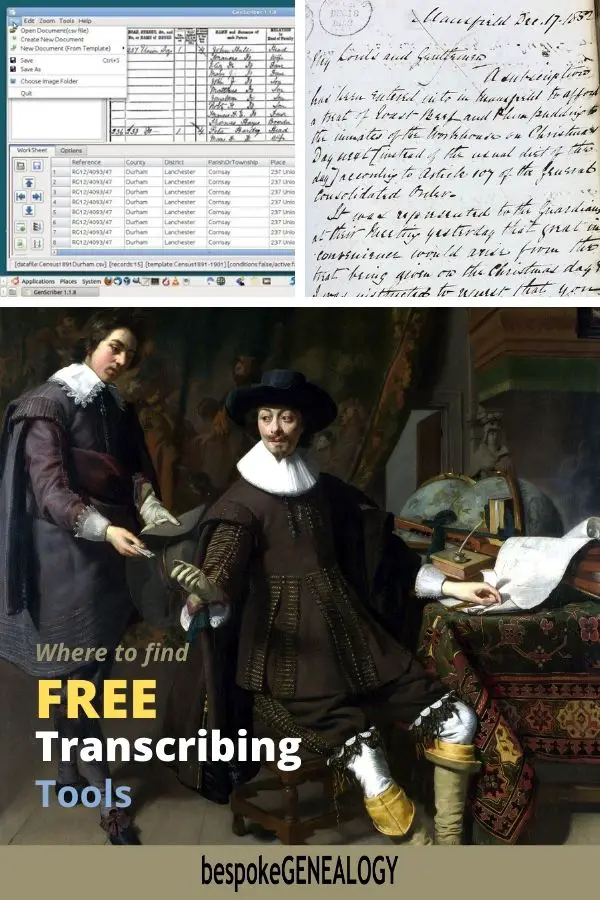 Where to find free transcribing tools. Bespoke Genealogy