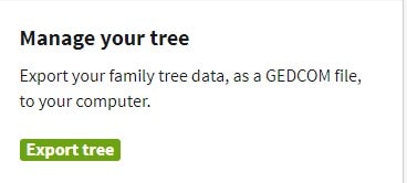 Ancestry Export Tree. Bespoke Genealogy