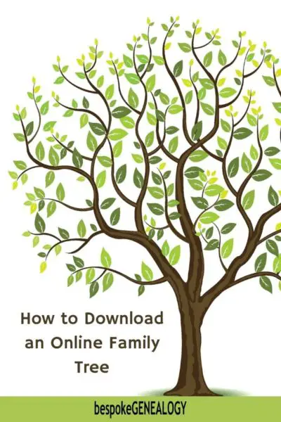 How to Download an Online Tree - Bespoke Genealogy