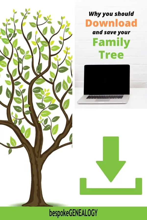 Why you should download and save your family tree. Bespoke Genealogy