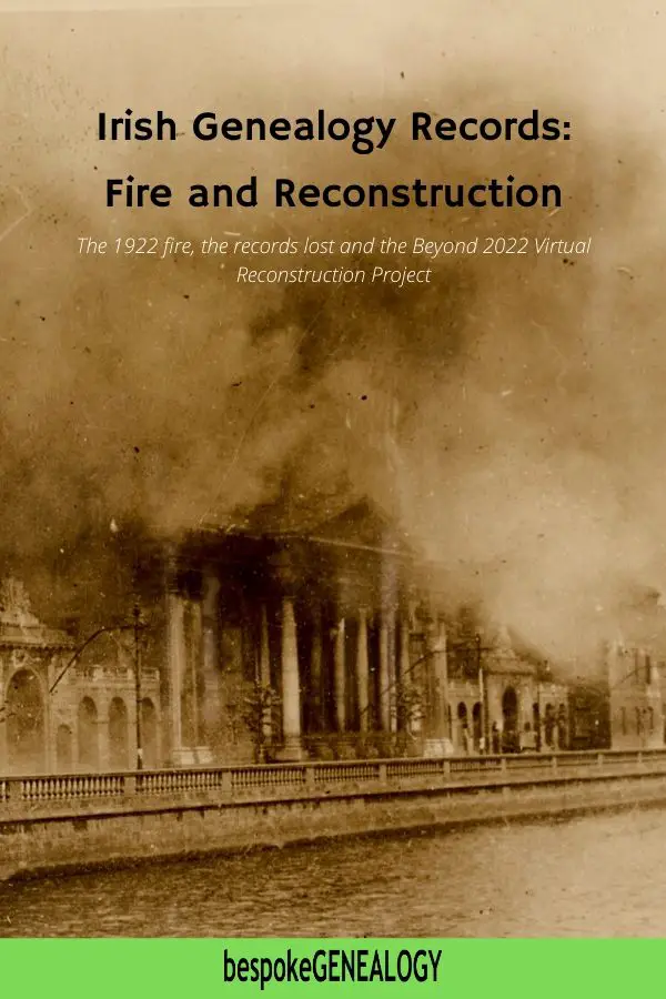 Irish genealogy records fire and reconstruction. Bespoke Genealogy