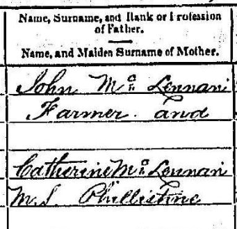 1884 Marriage record extract. Bespoke Genealogy