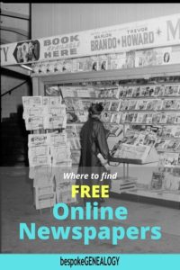 Where To Find Free Online Historical Newspapers - Bespoke Genealogy