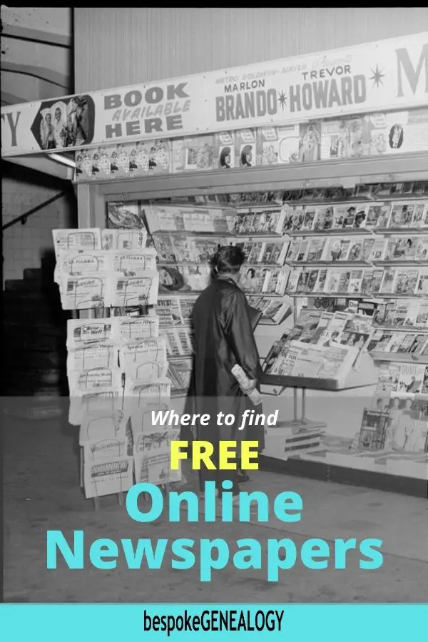Where to find free Online Newspapers. Bespoke Genealogy