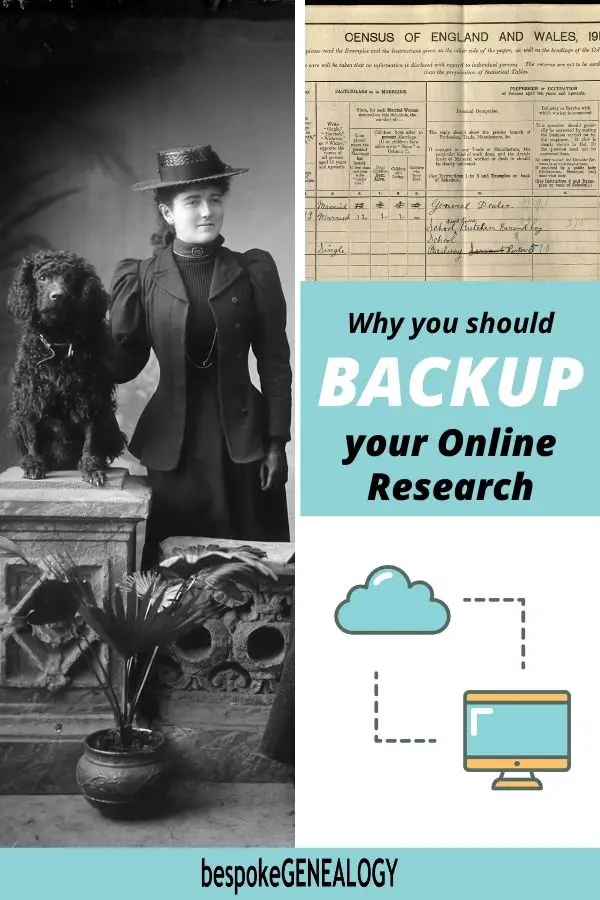 Why you should backup your online research. Bespoke Genealogy