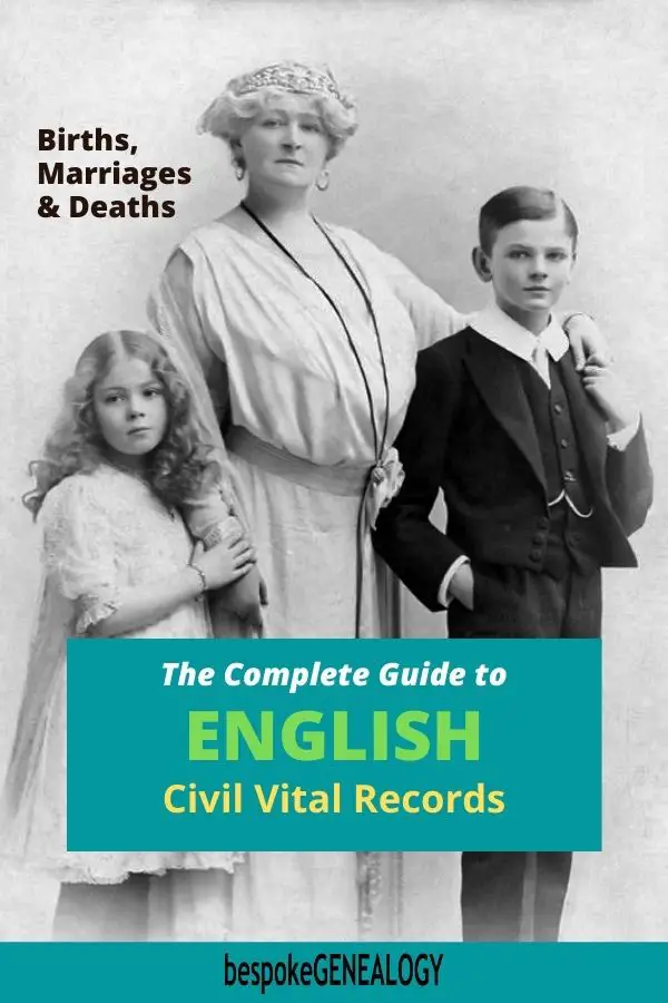 The complete guide to English civil vital records. Bespoke Genealogy