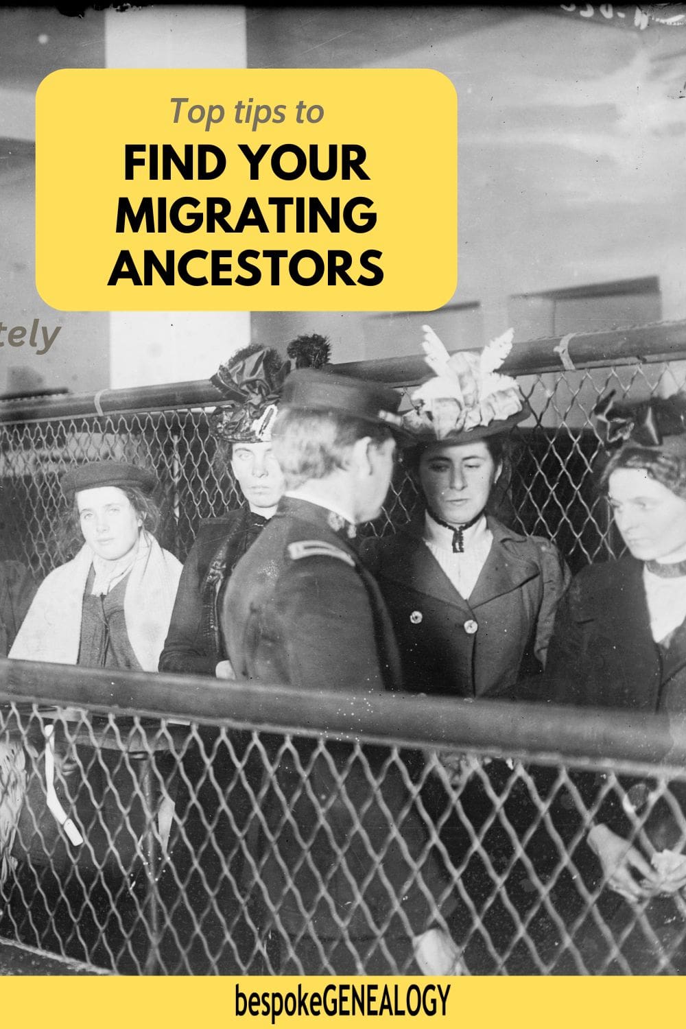 Top tips to find your migrating ancestors. Late 19th century photo of immigrants arriving at Ellis Island, New York.