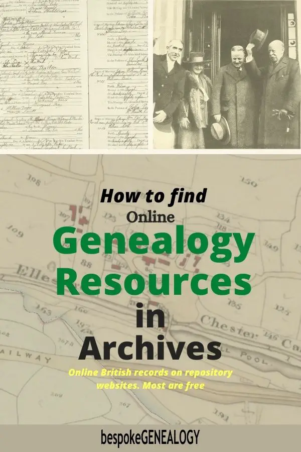 How to find online genealogy resources in archives. Bespoke Genealogy