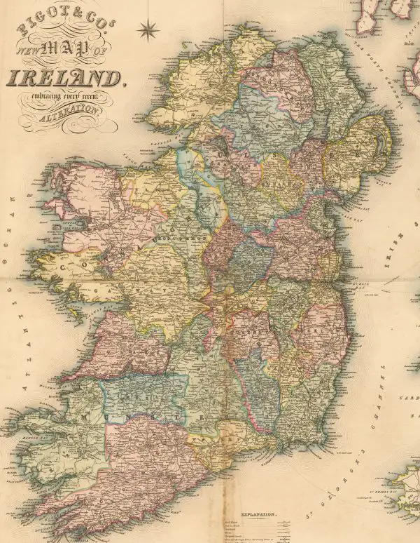 1840 Map of Ireland