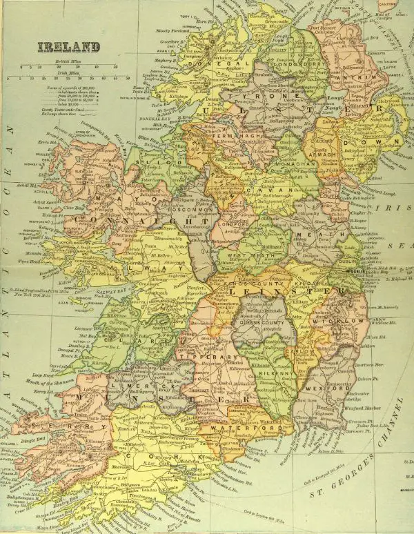 1894 Map of Ireland