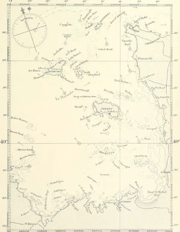 1897 Chart of the Channel Islands