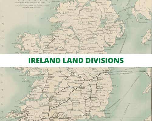 Ireland land divisions map