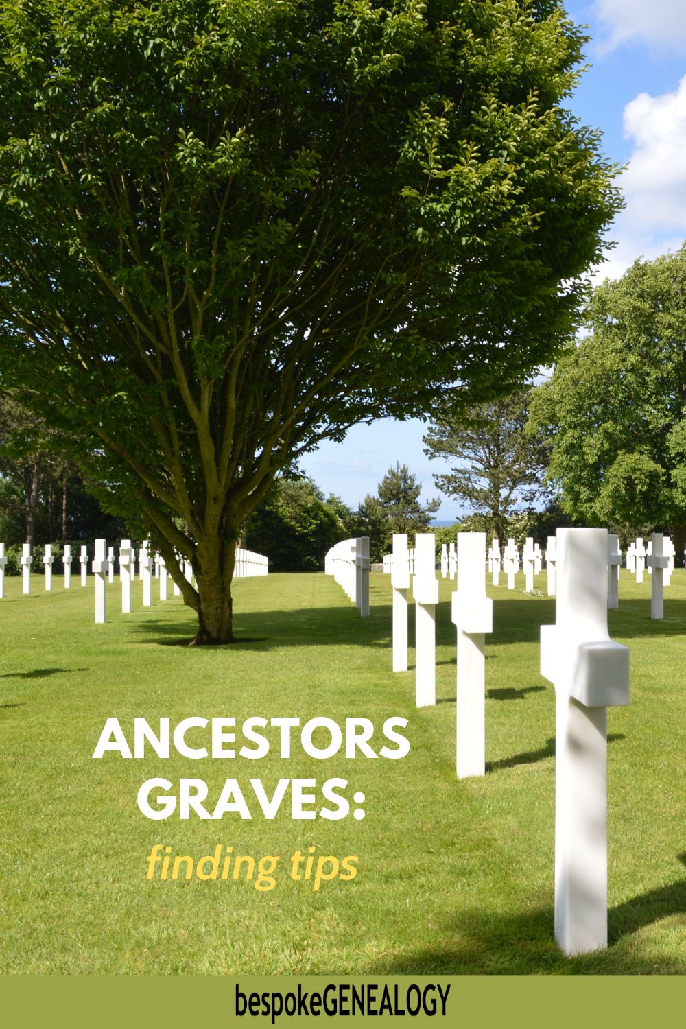 Ancestors graves: finding tips. Photo of a military cemetery.