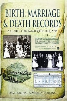 Book cover: Birth, Marriage and Death Records by Annal and Collins